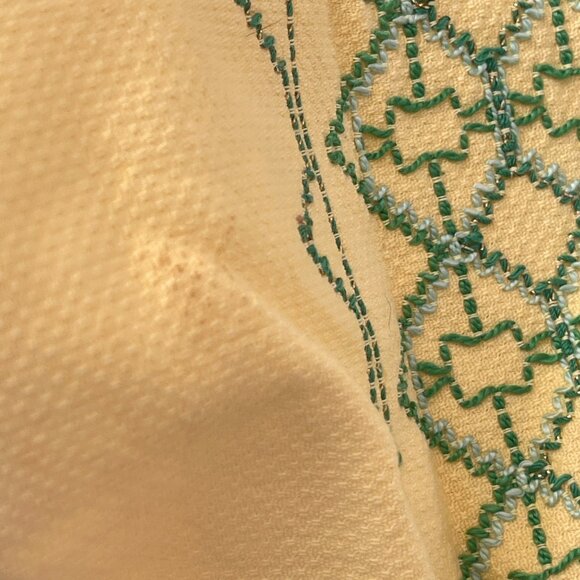 Huck Napkins (4) Hand towel (1) Set VTG Yellow Green Blue Embroidery Crafting Up - Picture 5 of 7